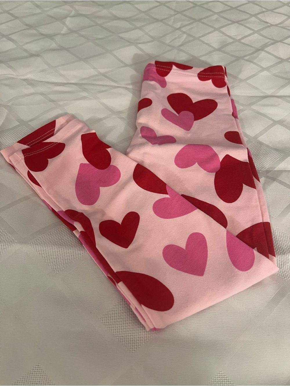Pink Heart Print Valentine’s Day Leggings Size 5T